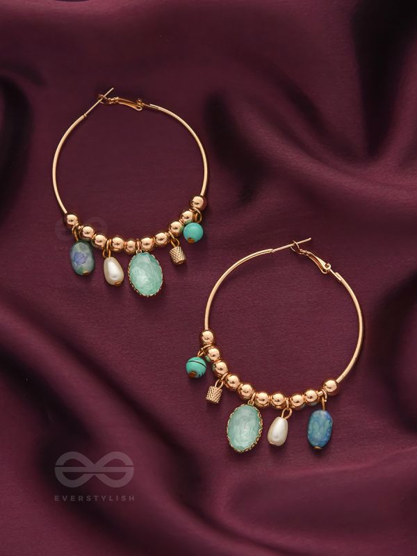 The Jazzy Cosmos- Golden Embellished  Earrings