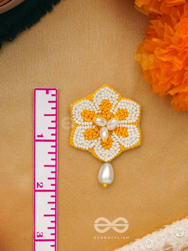 Elaana- The Charming Marigold- Pearls and Resham Embroidered Earrings