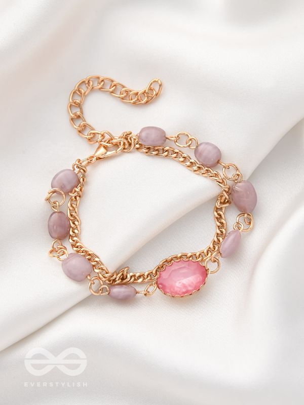 The Violet Sun- Golden Layered Bracelet