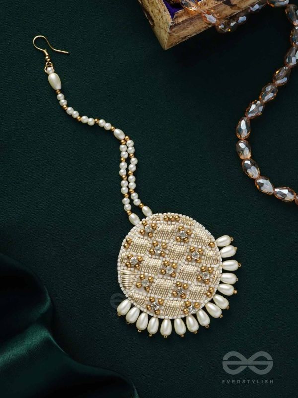 YASTIKA - BEAUTY IN PEARLS - STONE, BEADS AND PEARLS EMBROIDERED MAANGTIKA