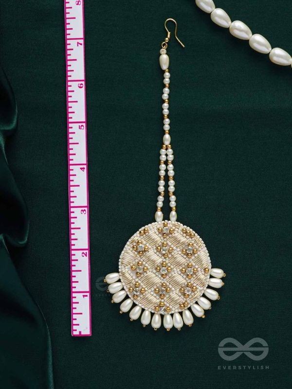 YASTIKA - BEAUTY IN PEARLS - STONE, BEADS AND PEARLS EMBROIDERED MAANGTIKA