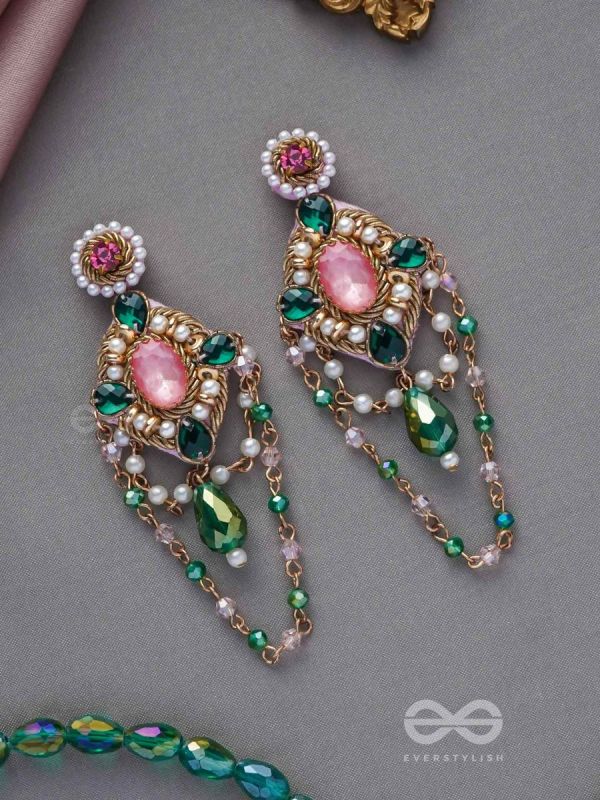 Samaalya- The Bejeweled Crown- Pearls and Stones Embroidered Earrings
