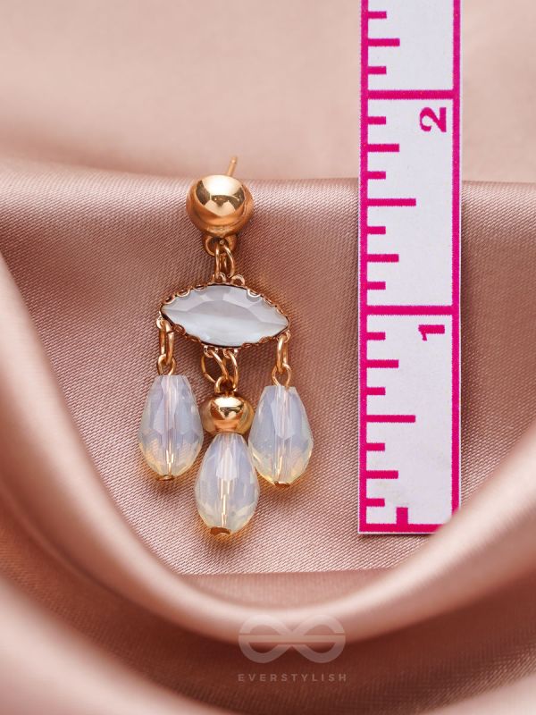 The Blue-Eyed- Golden Embellished Earrings