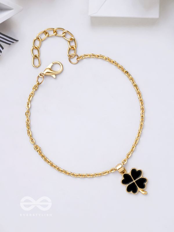 The Ebony Bud- Golden Embellished Bracelet