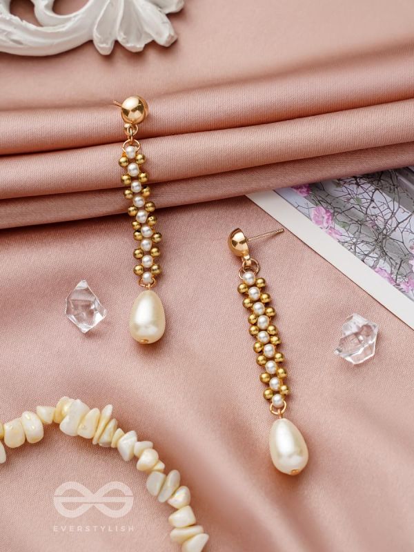 The Golden Path - Golden Pearl Earrings