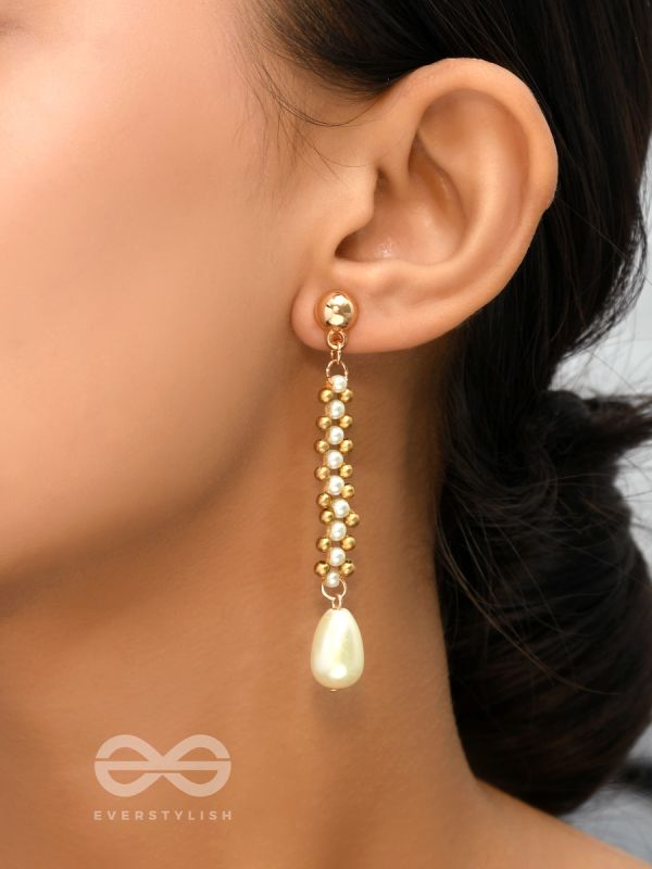 The Golden Path - Golden Pearl Earrings