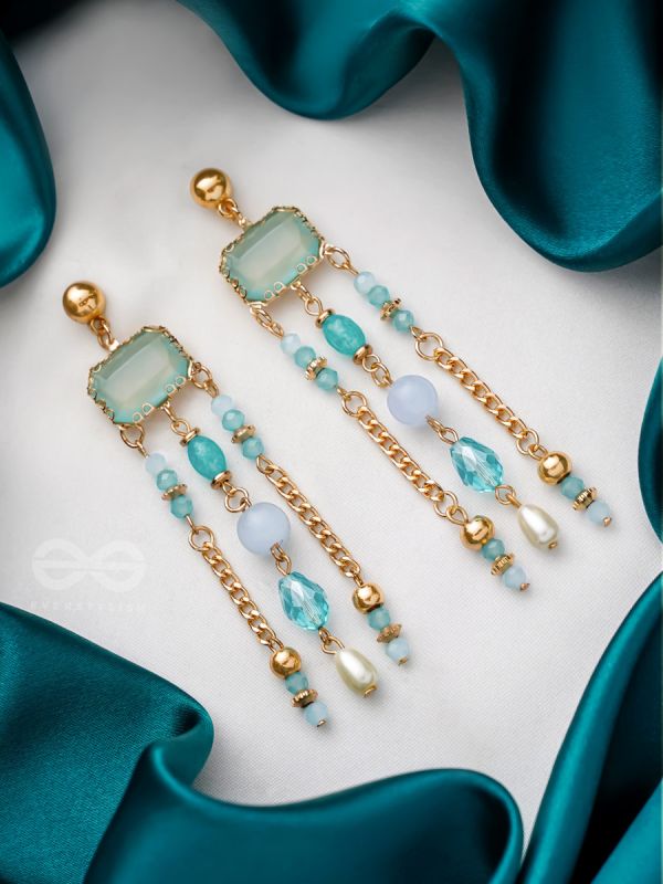 The Golden Dew- Golden Embellished Earrings