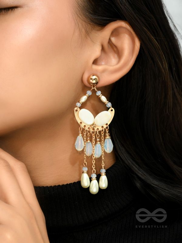 The Moon Crib- Golden Embellished Earrings