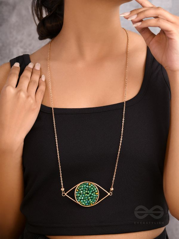 The Starry Eyed- Golden Embellished Necklace With Anti-Tarnish Coating 