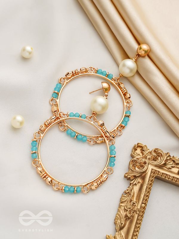  Merry-'Gold'-Round- Golden Embellished Earrings