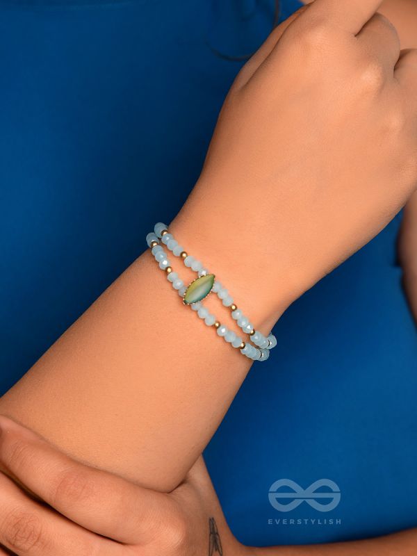 The Sapphire Grove- Golden Embellished Bracelet