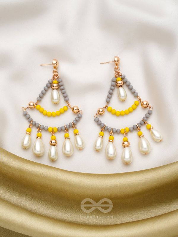 The Pearly Kite- Golden Pearl Earrings