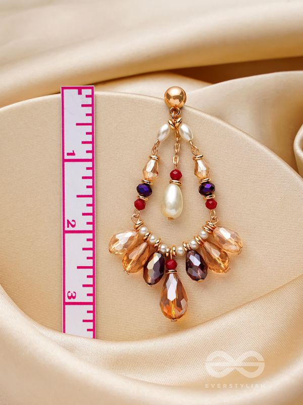 The Jazzy Jive- Golden Embellished Earrings