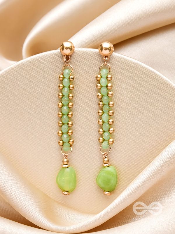 The Lime Tree- Golden Embellished Earrings