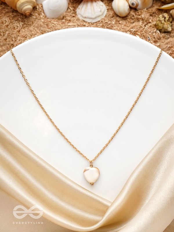 The Ivory Beach- Golden Embellished Necklace With Anti-Tarnish Coating