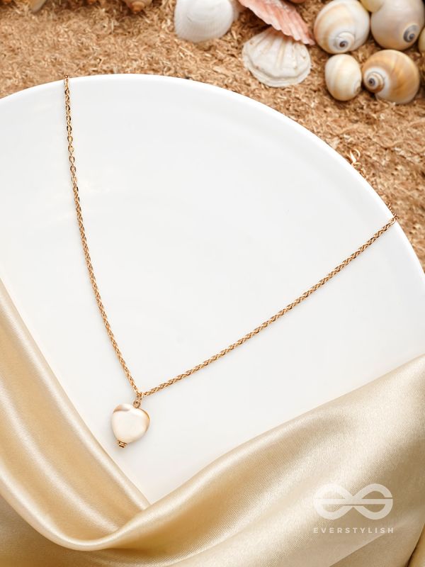 The Ivory Beach- Golden Embellished Necklace With Anti-Tarnish Coating
