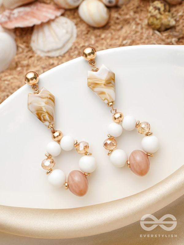 The Sea Jewels- Golden Embellished Earrings