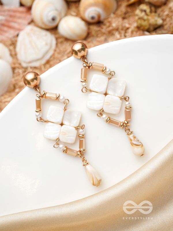 The Arctic Charm- Golden Embellished Earrings