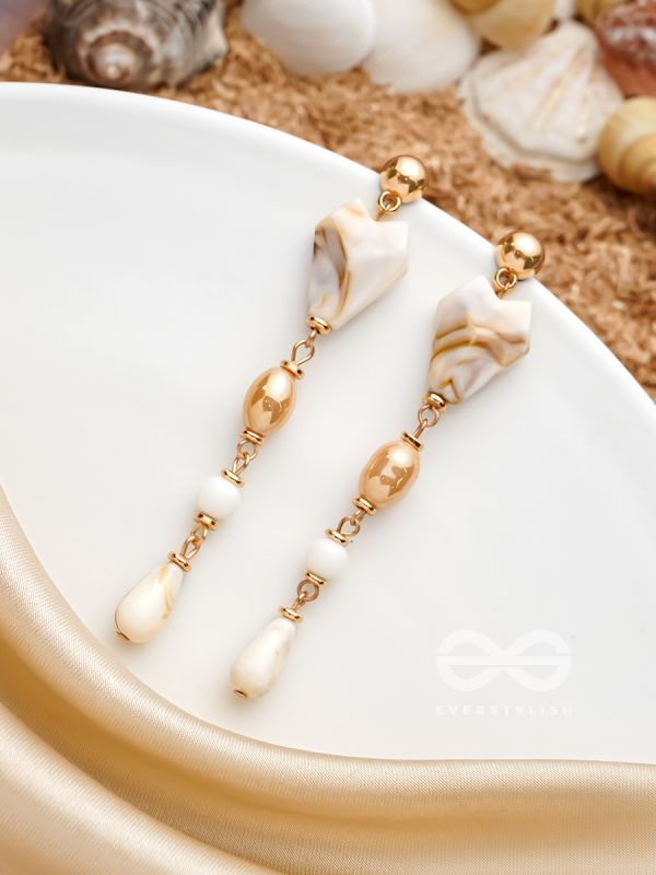 The Rope of Sand- Golden Embellished Earrings