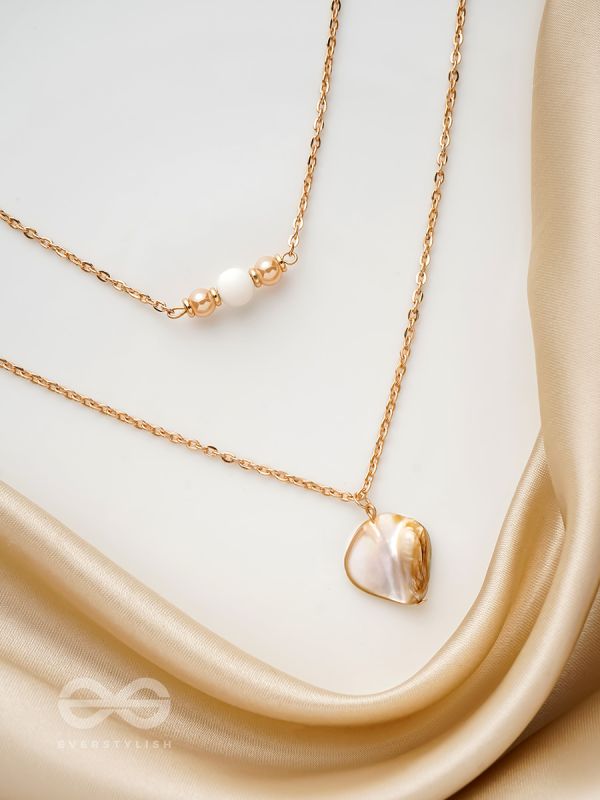 The Shellfish Wish- Golden Layered Necklace With Anti-Tarnish Coating