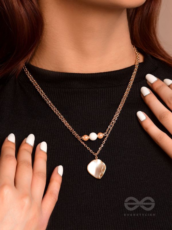 The Shellfish Wish- Golden Layered Necklace With Anti-Tarnish Coating