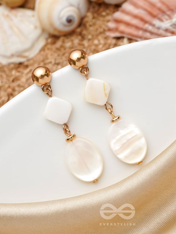 The Moon Illusion- Golden Embellished Earrings