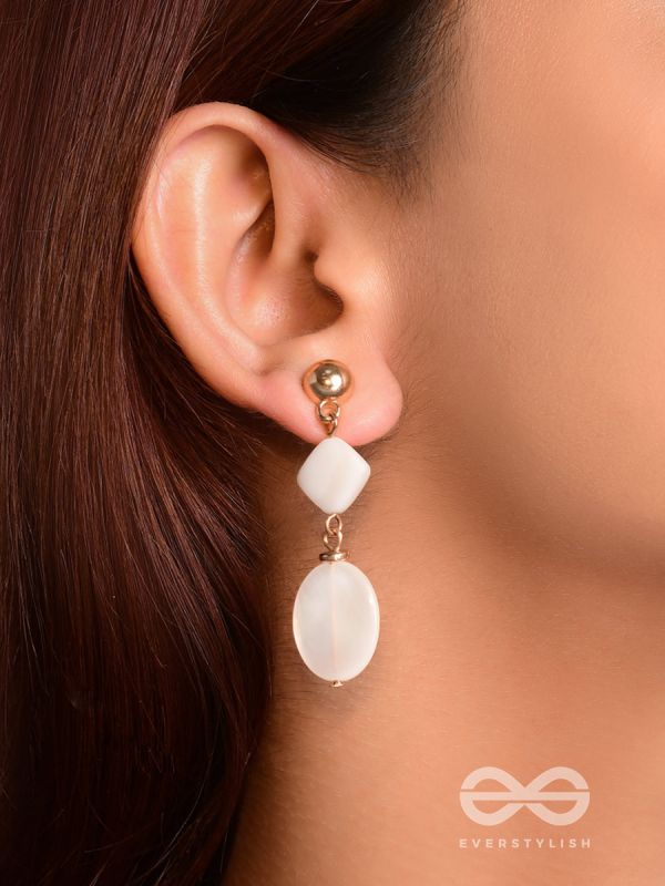 The Moon Illusion- Golden Embellished Earrings