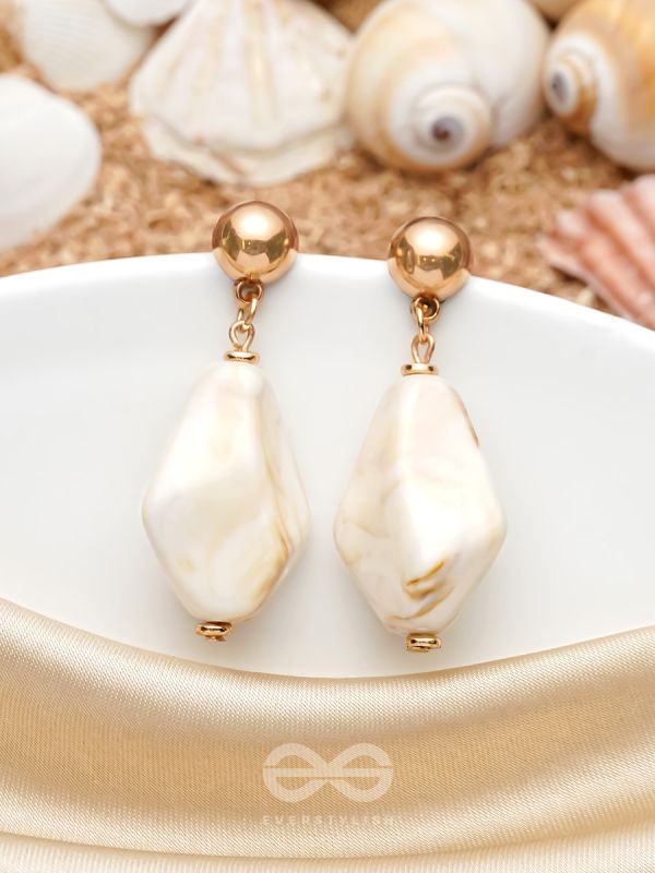 Rock' On- Golden Embellished Earrings