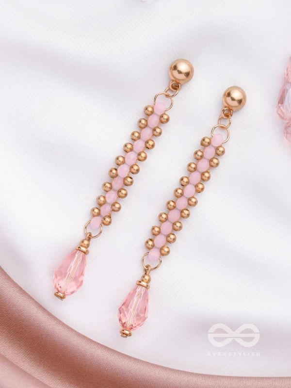 The Rose Vine- Golden Embellished Earrings