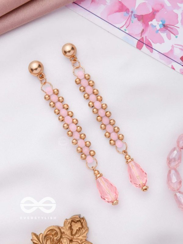 The Rose Vine- Golden Embellished Earrings