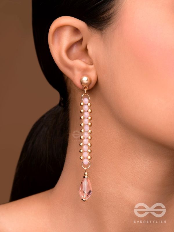 The Rose Vine- Golden Embellished Earrings