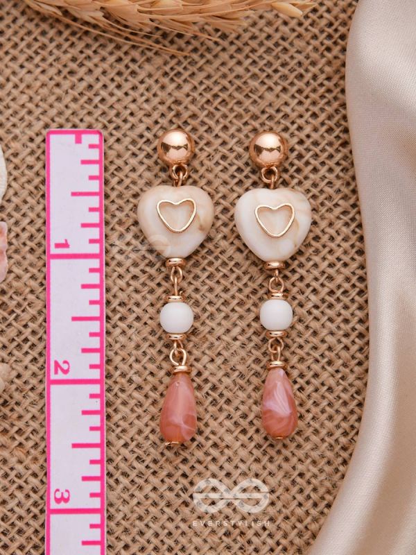 Heart of Gold- Golden Embellished Earrings