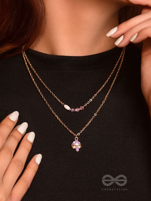 Double The Charm- Golden Layered Necklace With Anti-Tarnish Coating 