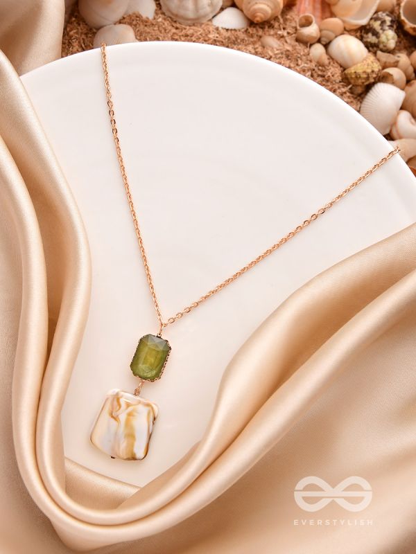 The Sea Goddess- Golden Shell Necklace With Anti-Tarnish Coating 