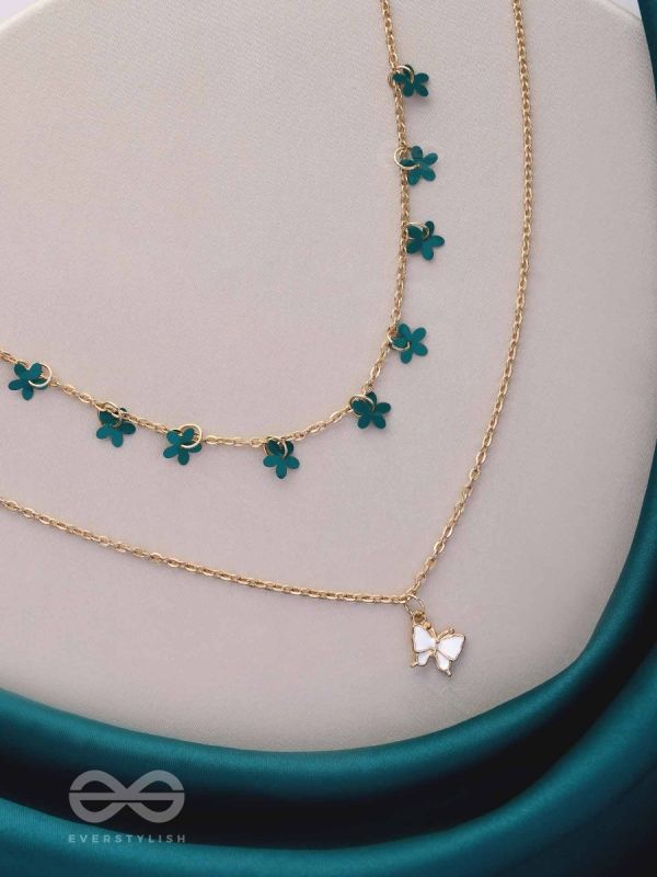 The Mystic Flutters - Golden Layered Necklace With Anti-Tarnish Coating