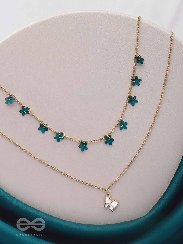 The Mystic Flutters - Golden Layered Necklace With Anti-Tarnish Coating