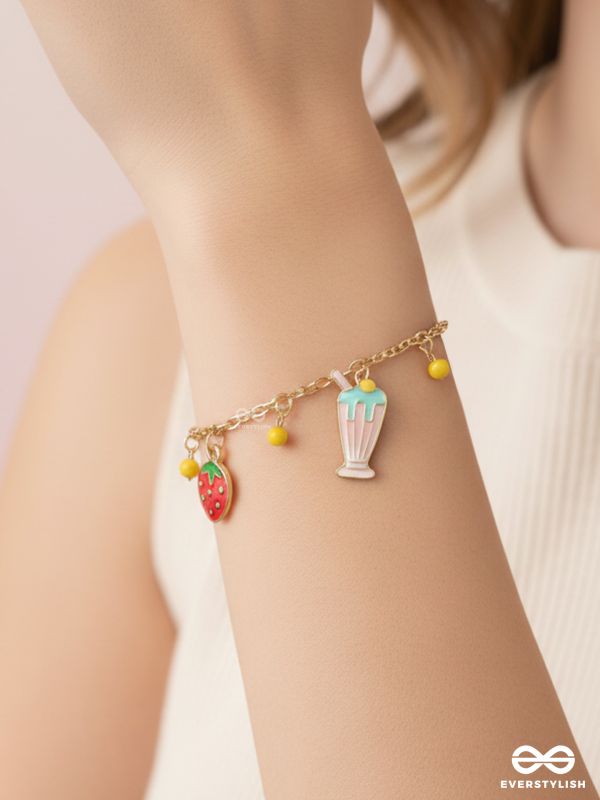 The Fruit Loop- Golden Enamelled Bracelet