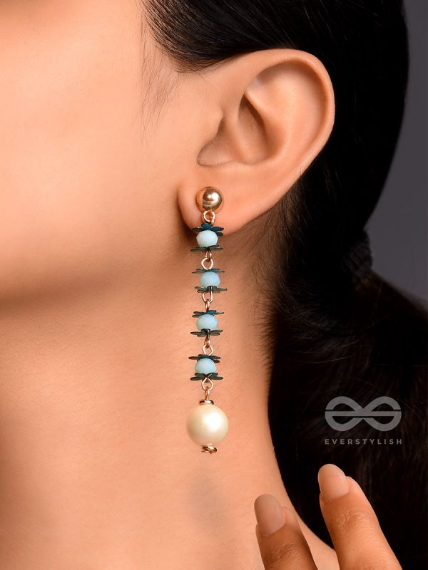The Lily of the Nile- Golden Pearl Earrings