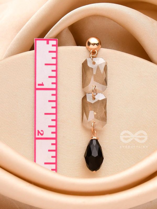 The Black Magic Mystic- Golden Embellished Earrings