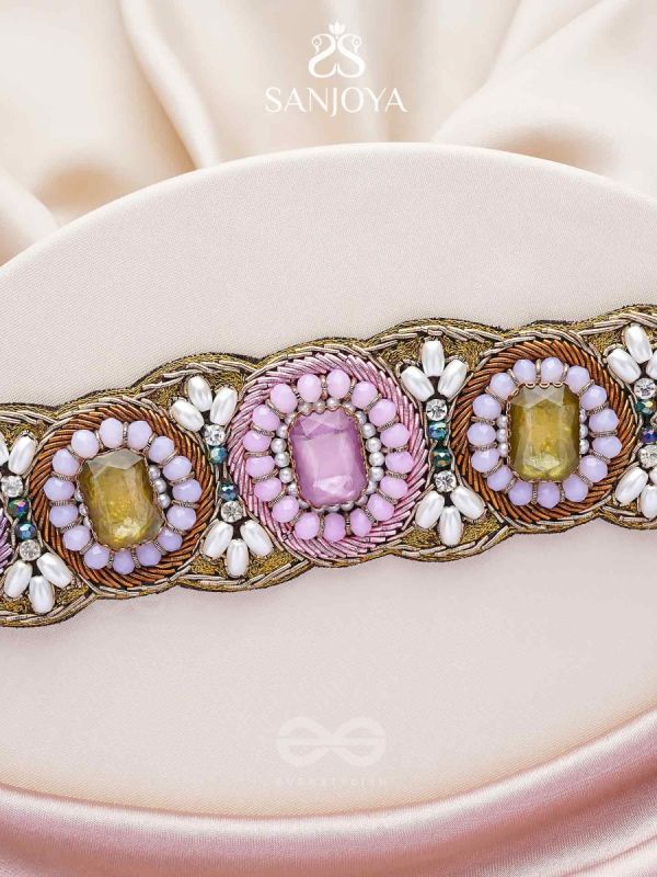 Srija- The String of Flowers- Pearls & Stones Embroidered Choker Necklace