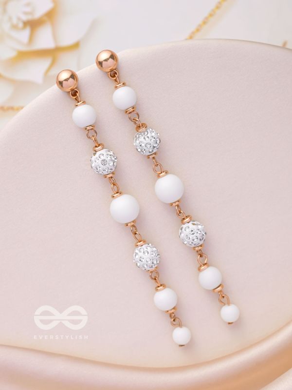 The Ivory Showers- Golden Embellished Earrings