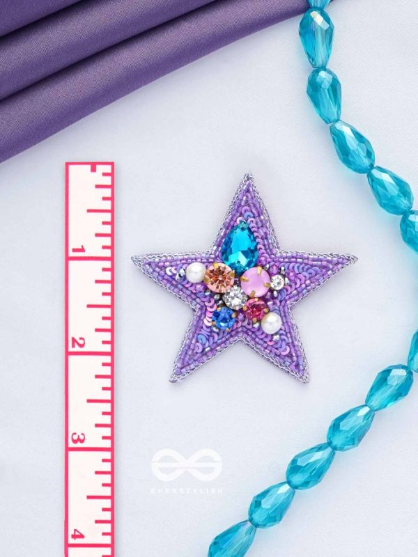 Tvish - The Stellar Sparkler - Stones, Sequins And Cutdana Hand Embroidered Earrings