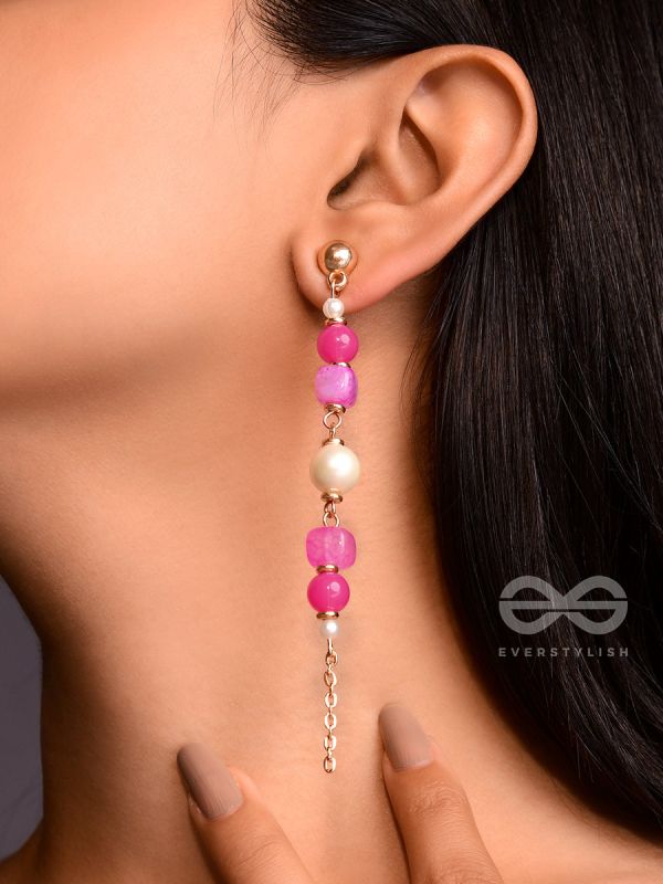 The Coral Rains- Golden Embellished Earrings