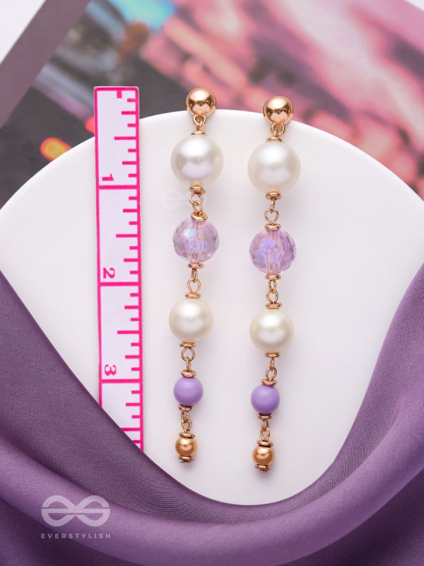 The Orchid Blossoms- Golden Pearl Earrings