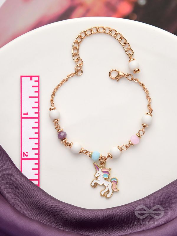 The Enchanting Unicorn- Golden Embellished Bracelet
