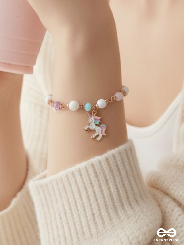 The Enchanting Unicorn- Golden Embellished Bracelet
