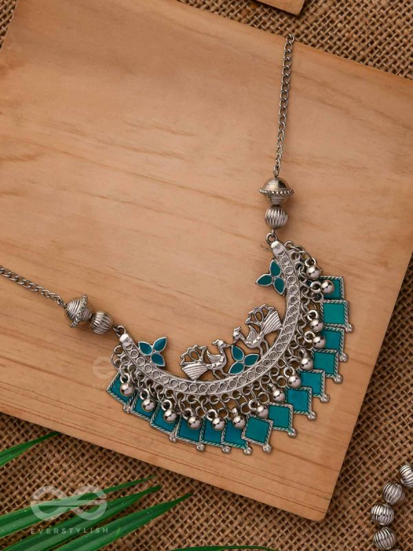 The Ocean Odyssey - Oxidised Embellished Necklace