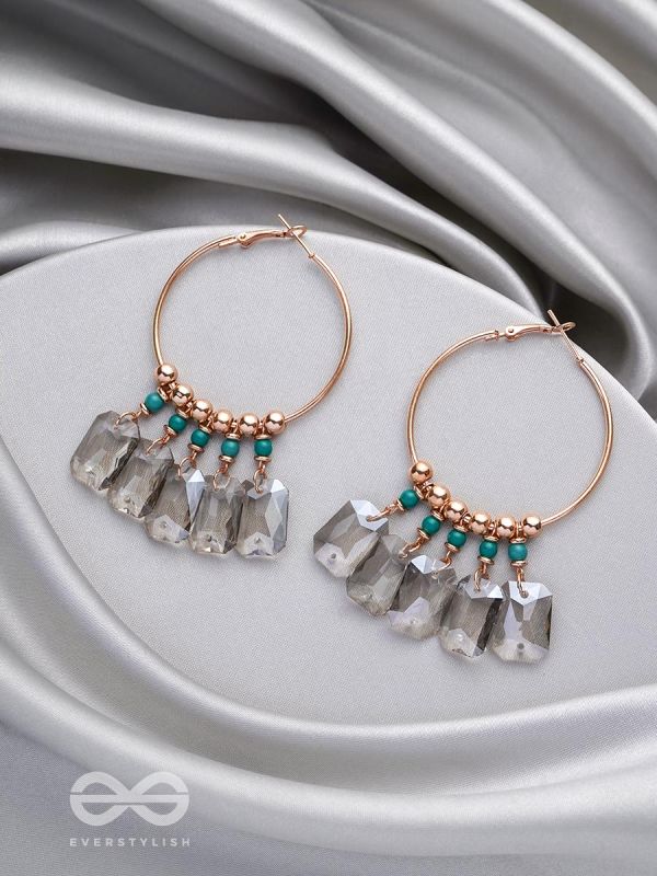 The Ebony Enchantment- Golden Embellished Earrings