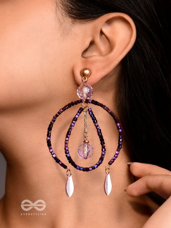 The Disco Diva- Golden Embellished Earrings