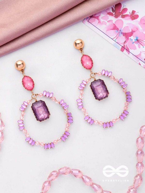 The Glittering Globe- Golden Embellished Earrings